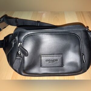 Coach Black Leather Belt Bag